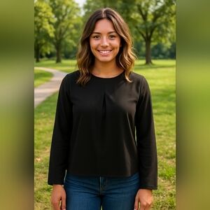 Forever 21 Black Long Sleeve Blouse – Size Small